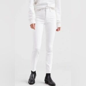 Levi Strauss & Co. White 721 High Rise Skinny Jeans- Size: 27/30